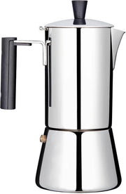 Macchina per Caffè 4 Cup 200ml Faccia in Acciaio Inossidabile Moka - Piastra di Cottura Adatta