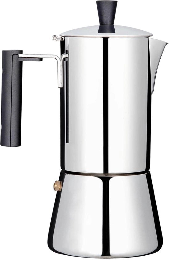 Macchina per Caffè 4 Cup 200ml Faccia in Acciaio Inossidabile Moka - Piastra di Cottura Adatta