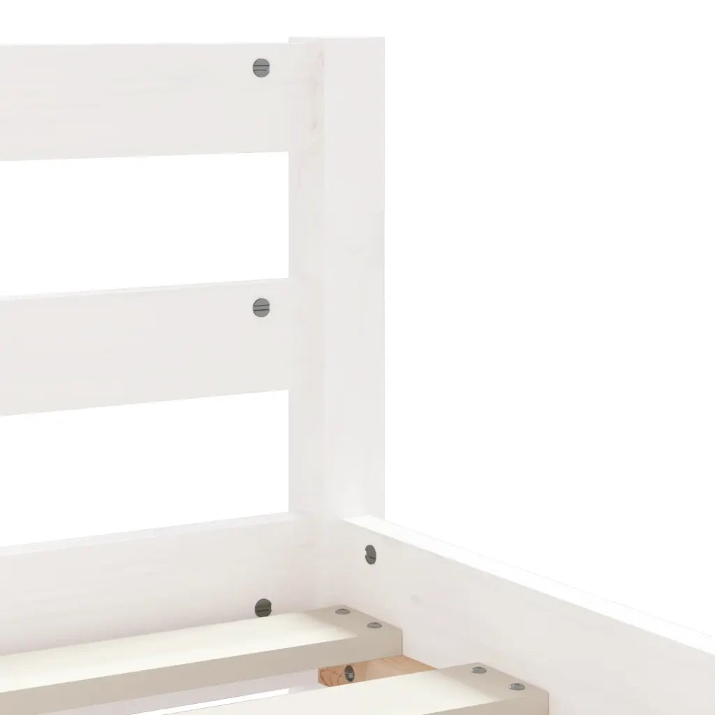 Giroletto Bambini | Letto Infantile | Lettino con Cassetti Bianco 90x190 cm Massello Pino