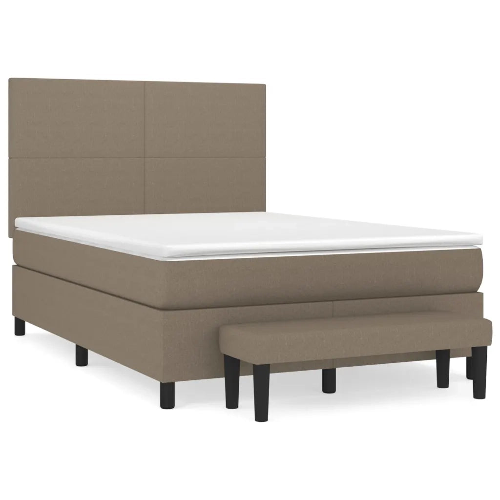 Giroletto a Molle con Materasso Tortora 140x200 cm in Tessuto cod mxl 34006