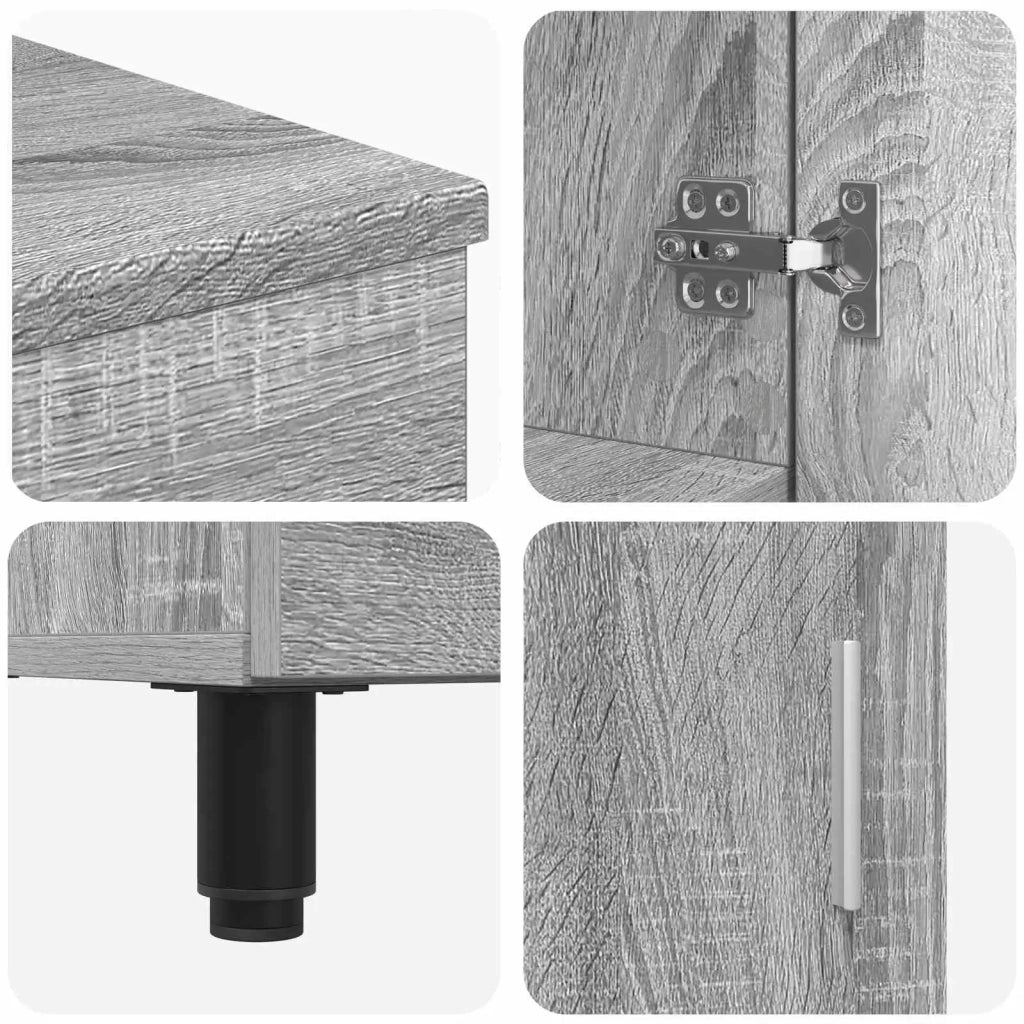 Mobiletto da bagno Sonoma grigio 60 x 35 x 60 cm 889401