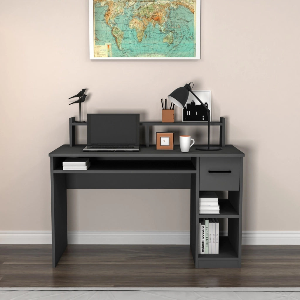 Roletto, Scrivania 5 Ripiani, 120x93x55h cm Nero Antracite