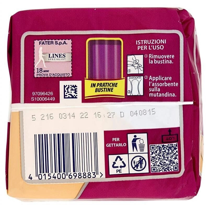 LINES SPECIALIST MINI IN CONFEZIONE DA 18PZ CON TECNOLOGIA ANTI ODORE