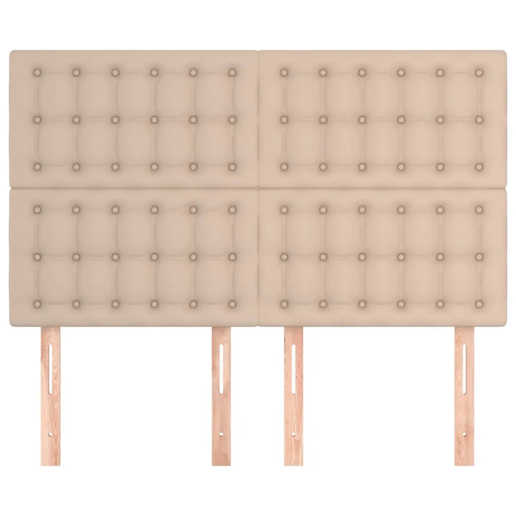Testiera-Testata-Testiera Decorativa Cappuccino 144x5x118/128 cm in Similpelle