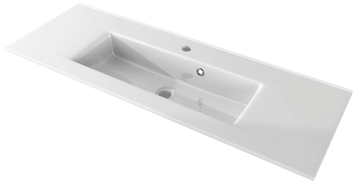 Mobile Bagno Sospeso 100 cm Lavabo e Specchio Tavassi Urano Bianco Lucido
