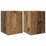 Mobile TV da parete 2 pz | Armadietto TV | Mobile Porta TV Legno vecchio 30 x 31 x 40 cm