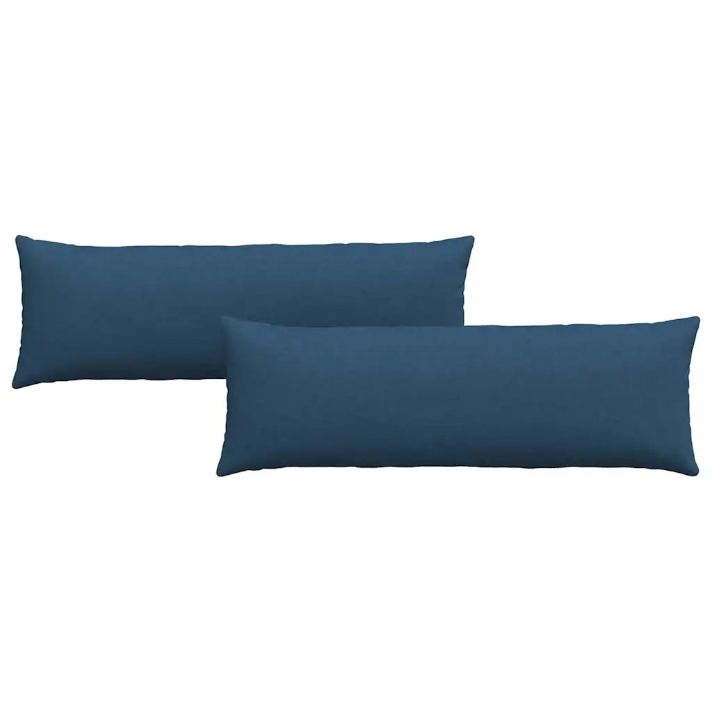 Cuscini da Divano 2 pz-Set di 2 Cuscini per Sofa Blu 120 x 40 cm Tessuto
