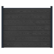 Pannello di recinzione | Recinzione da Giardino WPC e Alluminio Nero
