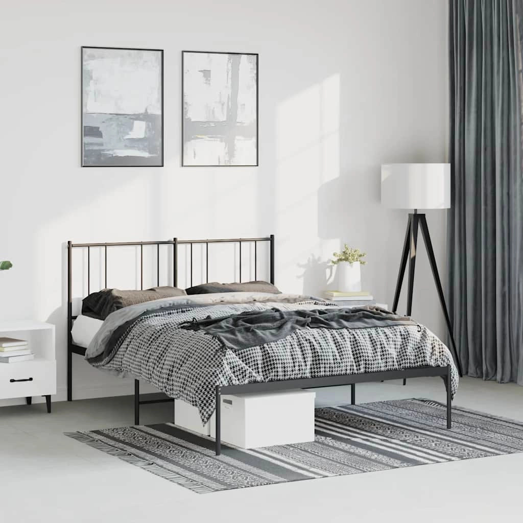 Giroletto con Testiera in Metallo Nero 135x190 cmcod mxl 81520