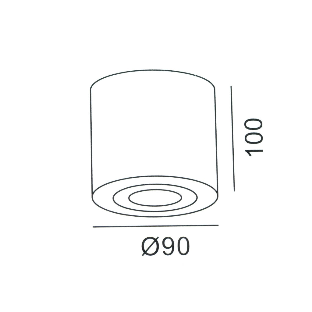 Plafoniera faretto TONDO lampada soffitto LED GU10 luce sensoriale bagno IP65 230V COLORE NERO SENZA LAMPADA