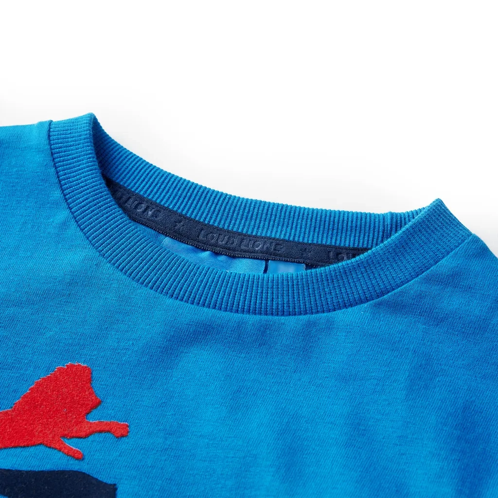 Maglietta da Bambino Maniche Lunghe Blu Cobalto 116cod mxl 84158