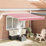 Tenda Retrattile Rosso e Bianco 350 x 250 cm 3330270
