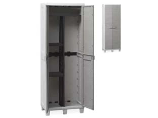 ARMADIO PORTASCOPE 2ANTE+3RIPIANI GRIGIO CHIAROGRIGIO TORTORA ART.033  cm.65x38x178    TOOMAX