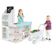 Set da gioco supermercato in legno 100 x 62 x 110 cm con luci a LED e spazio di archiviazione ottimizzato in MDF bianco 20_0011899