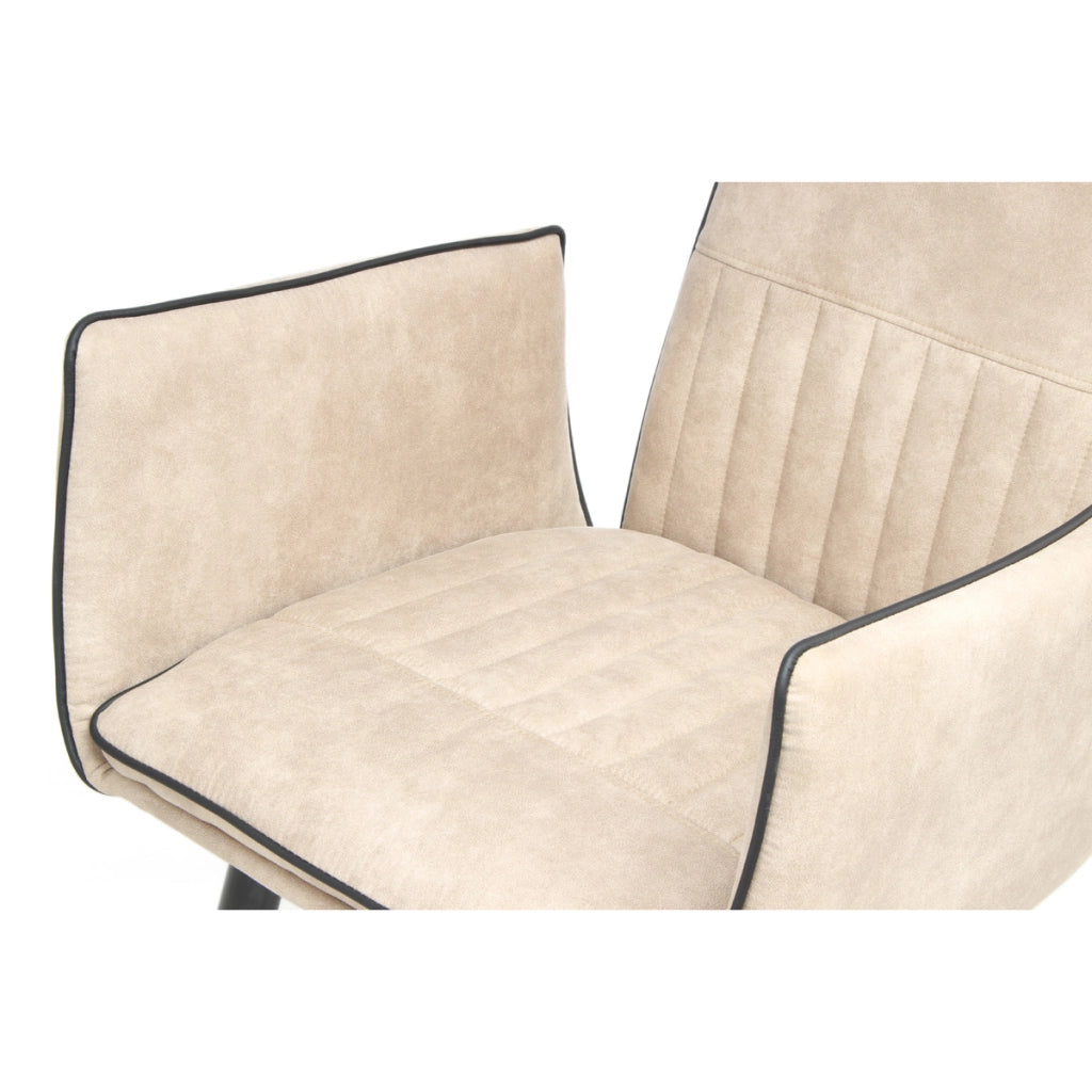 Set di 2 poltroncine Penelope in ecopelle beige