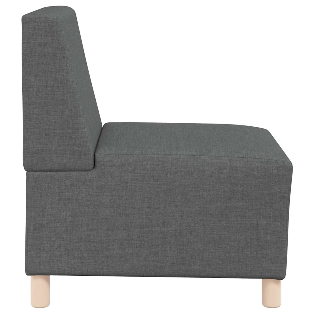 Unità di Divano Modulare Senza Braccioli 3 pcs Grigio scuro