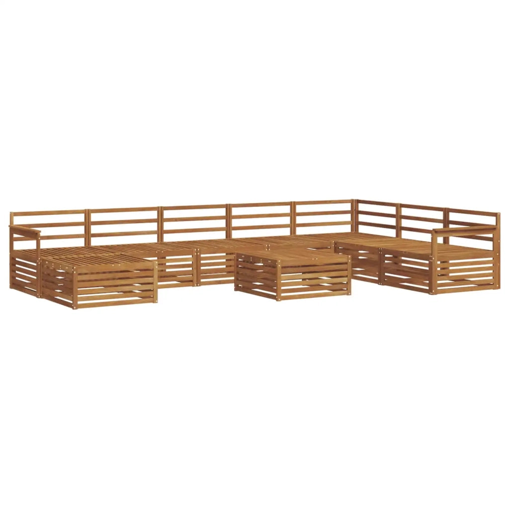 Set di divani da esterno 9 pcs Naturale
