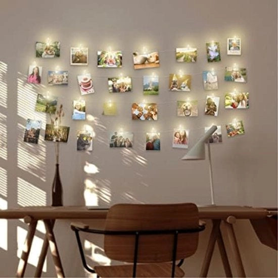 LED Slinga a Luce 5 Metri - 50 Luce di Sfondamento con Clip Fotocamera