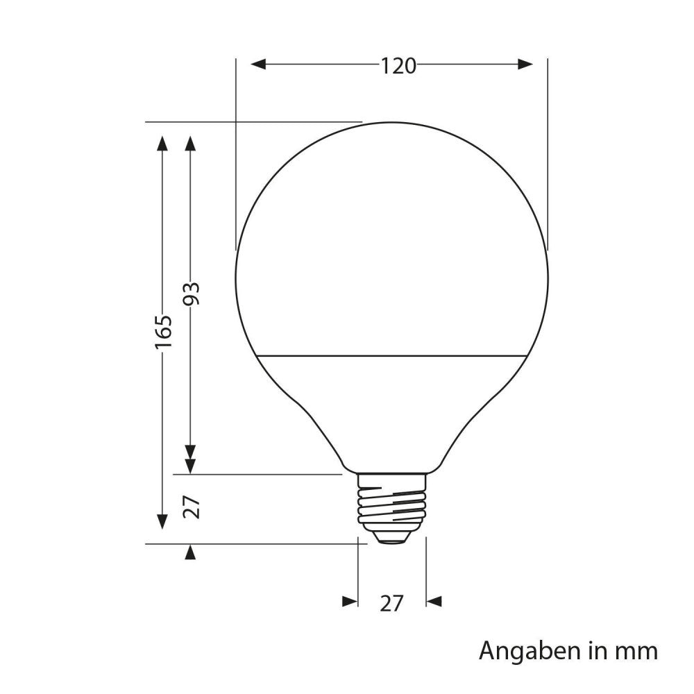 Trade Shop - Lampadina A Led Con Attacco E27 Forma G120 1400 Lumen 18w Bianco Caldo Freddo -