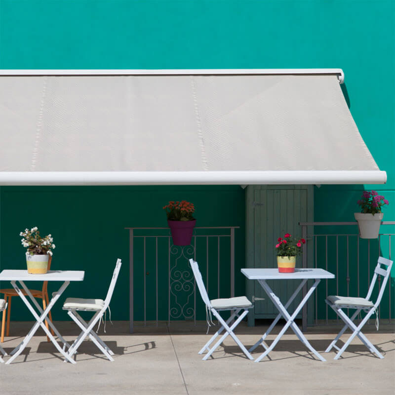 Tenda da Sole Motorizzata 3x2,5m Tessuto Acrilico Kraus Genziana Ecrù