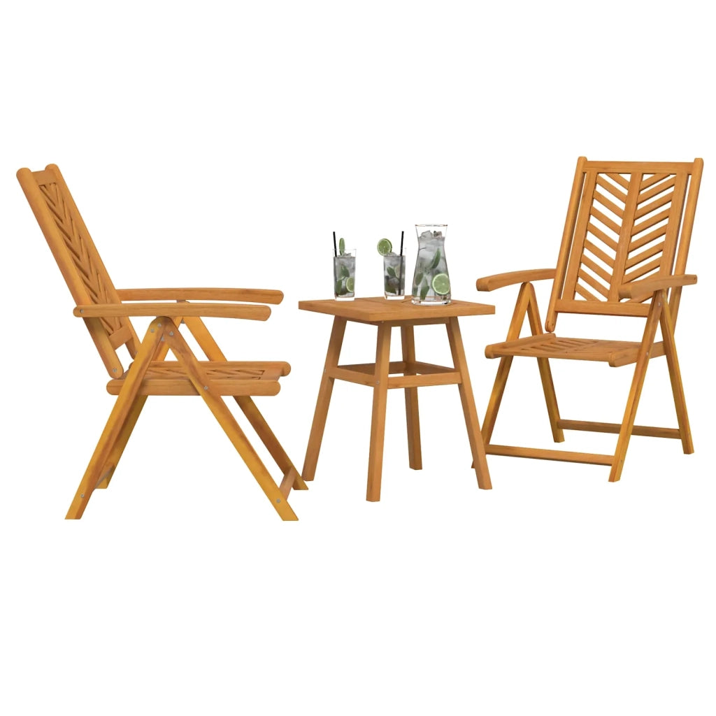 Set da Pranzo per Giardino 3 pz | Set Salotto da Giardino Marrone