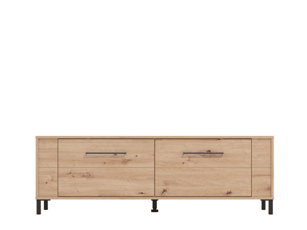 Nazzaro, Mobile Porta tv un Ripiano, 157x40x52h cm Marrone Rovere Nodi