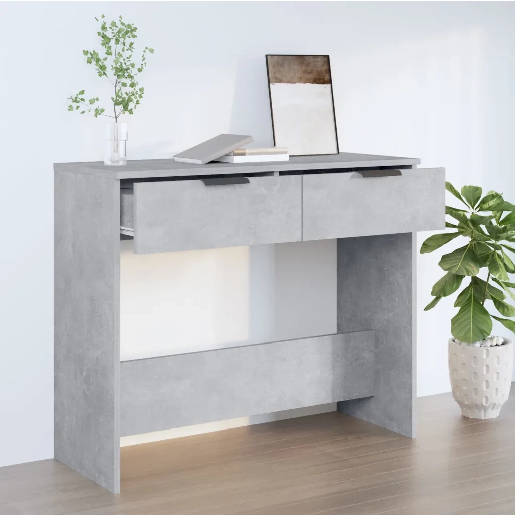 Tavolino da salotto | Tavolino da caff¨¨ | Tavolino da Soggiorno Grigio Cemento 90x36x75cm Legno Multistrato