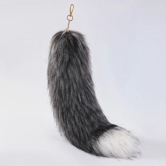 Sostegno per chiavi - simile a una coda di gatto - 40cm , coda decorativa nera
