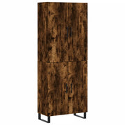 Credenza | Madia | Buffet da pranzo | Armadio da pranzo Rovere Fumo 69,5x34x180 cm in Legno Multistrato