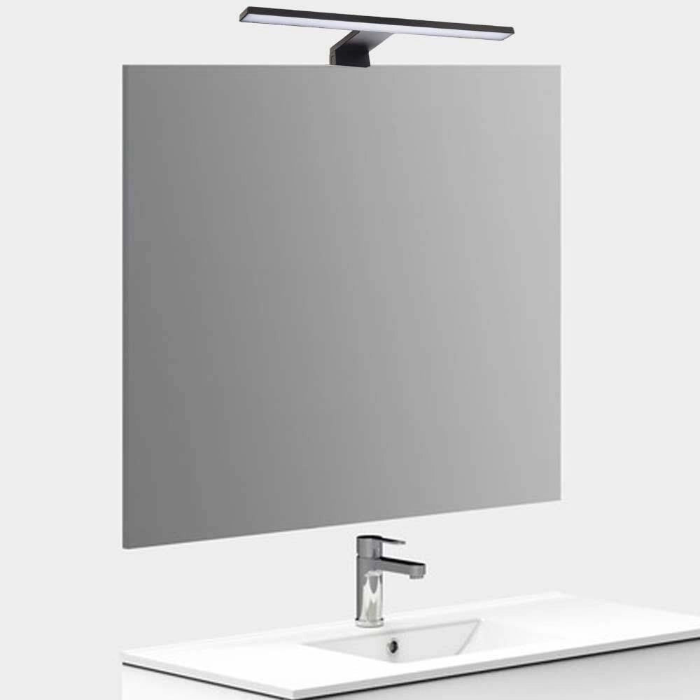 Trade Shop - Applique Lampada Led Per Specchio Bagno Con Doppia Istallazione 7w Luce 4000k Ip44 500p - Nero
