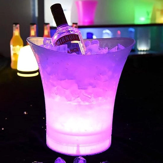 Igloo per gelato, emme per bar, 7 colori cambianti per cocktail, champagne, vino, birra, aperitivi, adatto per casa, bar, feste, hotel, 5L