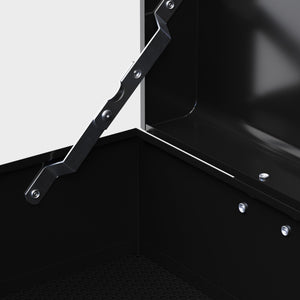 Cassetta per Attrezzi a 6 Cassetti 60x26x34 cm con Serratura in Acciaio Nero e Rosso