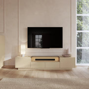 Kakagano, Mobile Porta tv 2 Cassetti, 203x40x43h cm Marrone Chiaro