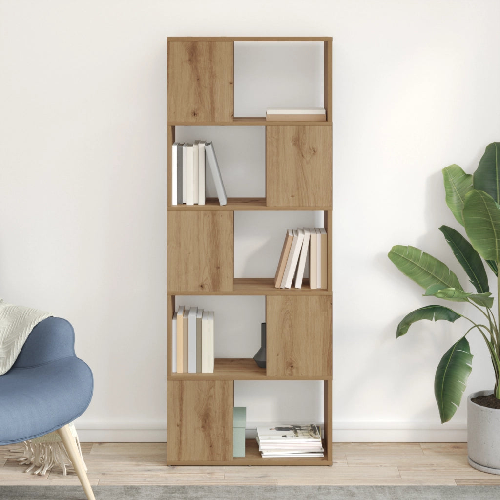 Scaffale Rovere Artigianale Truciolare 60 x 24 x 155 cm Scaffale