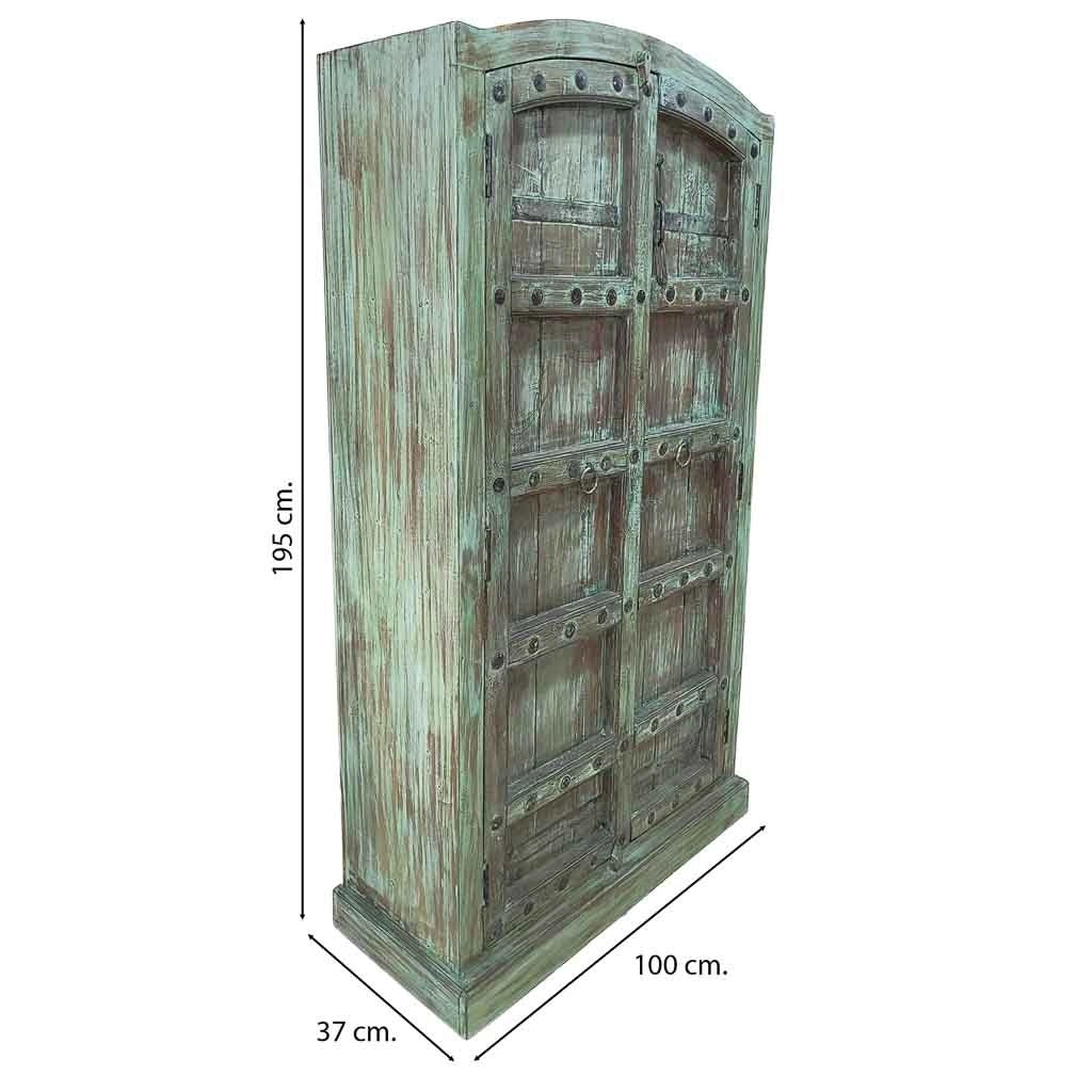 Armadio in legno fatto a mano 90-100x37x170-195h cm
