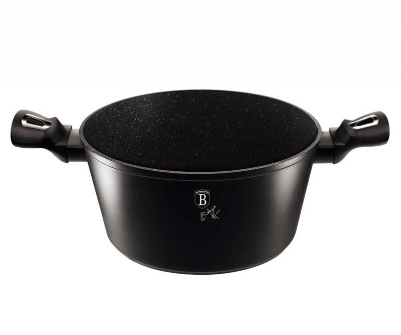 Berlinger haus BH-1852 Pentola in granito da 24 cm con coperchio - Pentole Royal nere
