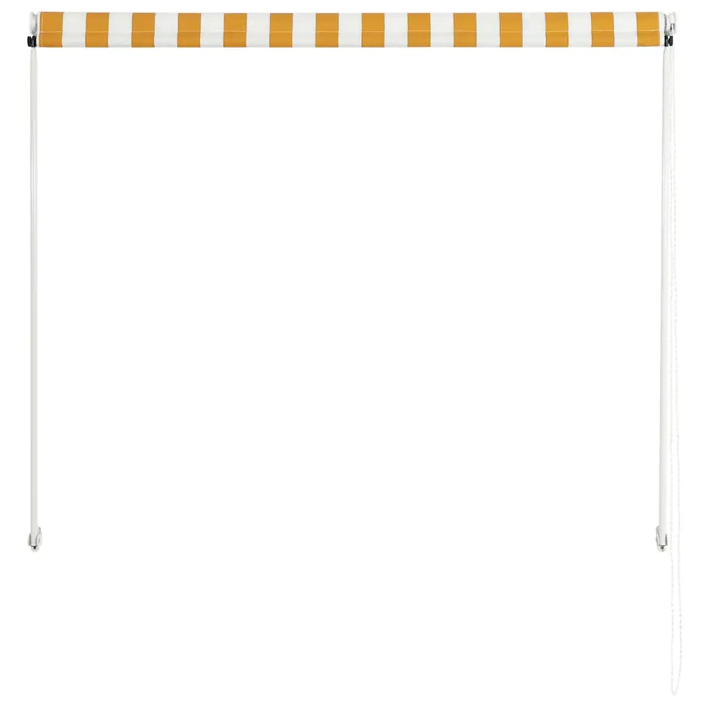 Tenda da Sole Retrattile 100x150 cm Giallo e Bianco cod mxl 17902
