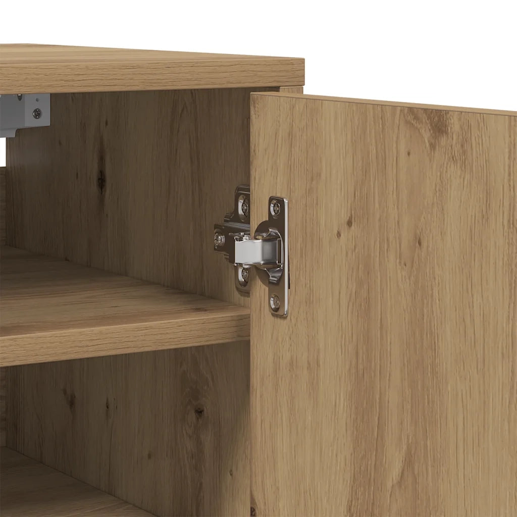 Scarpiere 2 pz | Mobile per scarpe Rovere Artigianale 32x35x70 cm in Truciolato