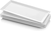 Servizio da tavola 368 cm - Piatti rettangolari da pranzo in porcellana - Adatti per antipasti carne - Dessert pasta buffet - Festeggiamenti lavastoviglie e microonde resistenti - Set da 9 pezzi