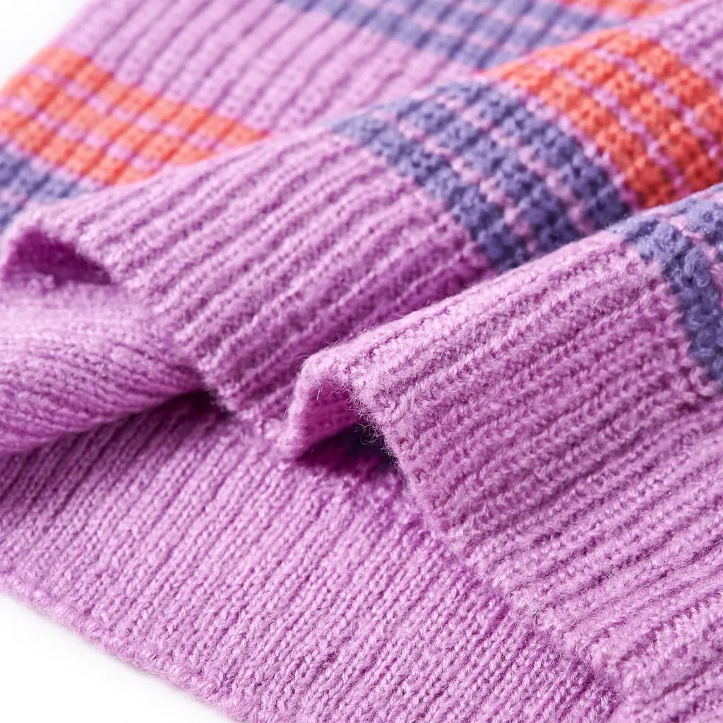 Maglione per Bambini Lavorato a Maglia Lilla e Rosa 128 14537