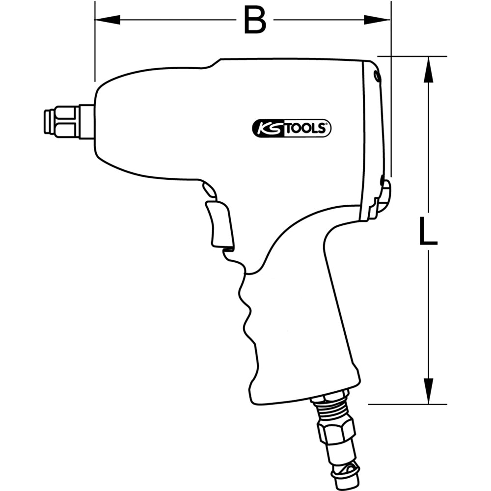 AVVITATORE PNEUMATICO PISTOLA PNEUMATICA A IMPULSI 1/2″ 1084Nm MINIDEVIL KS TOOLS