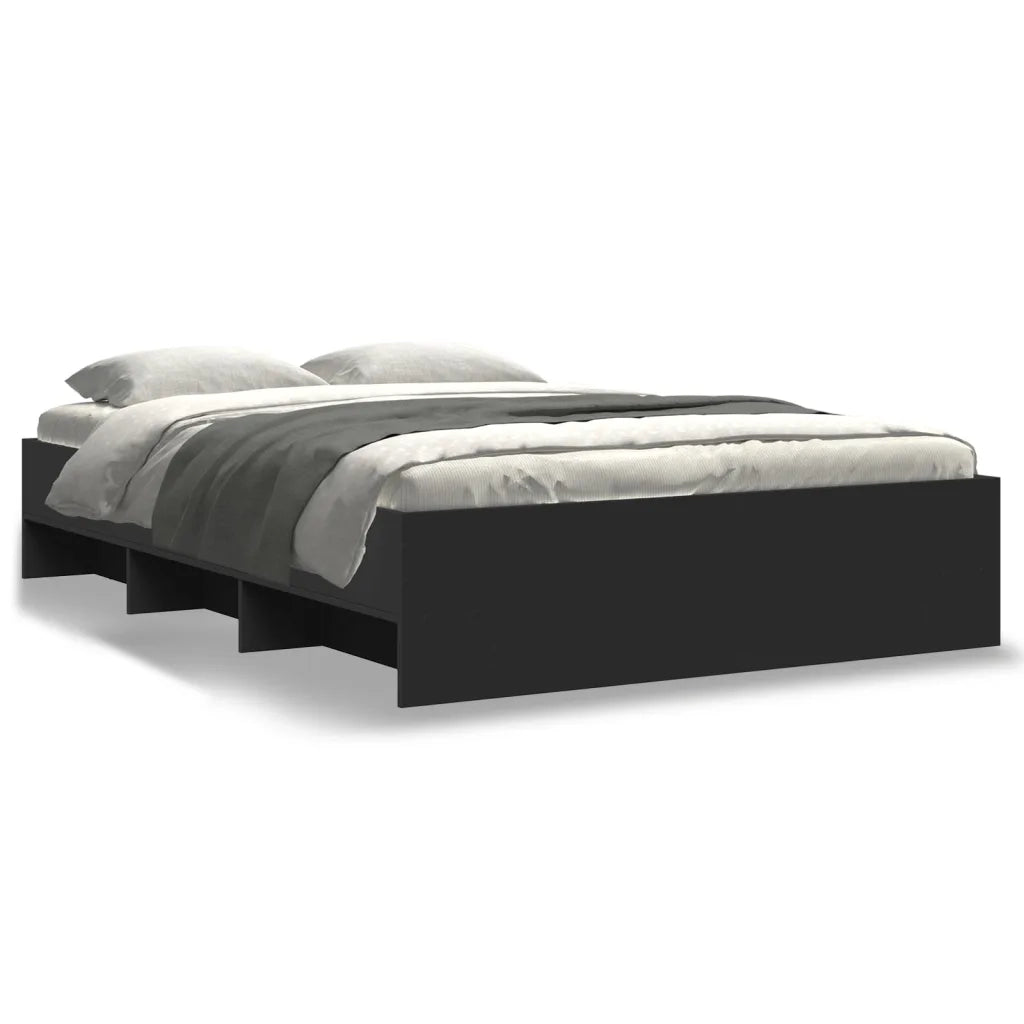 Giroletto-Struttura Letto Nero 140x190 cm in Legno Multistrato 780985