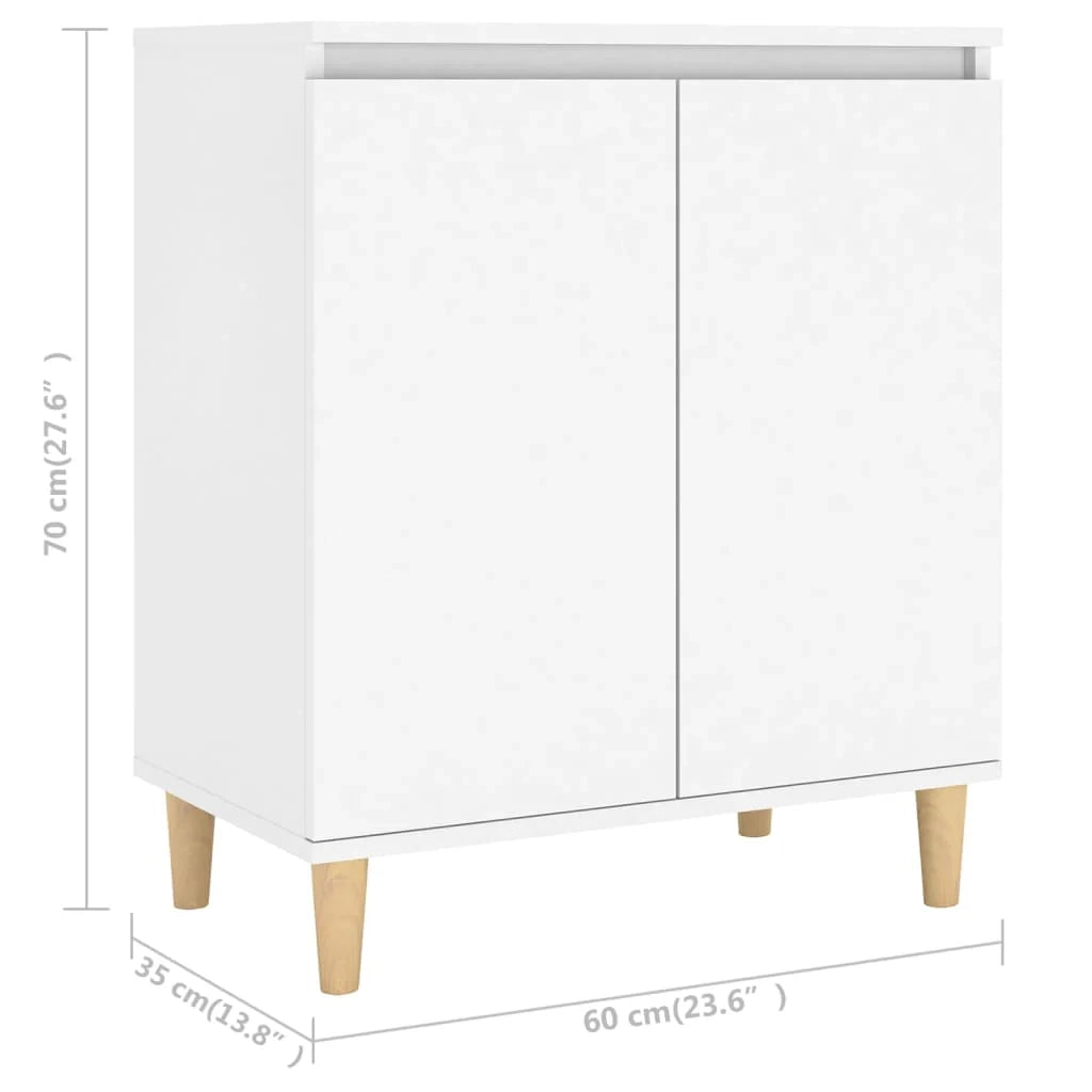Buffet credenza cassettiera armadio mobile contenitore organizer per cucina soggiorno salotto con gambe in legno massello legno ingegnerizzato bianco 02_0030091