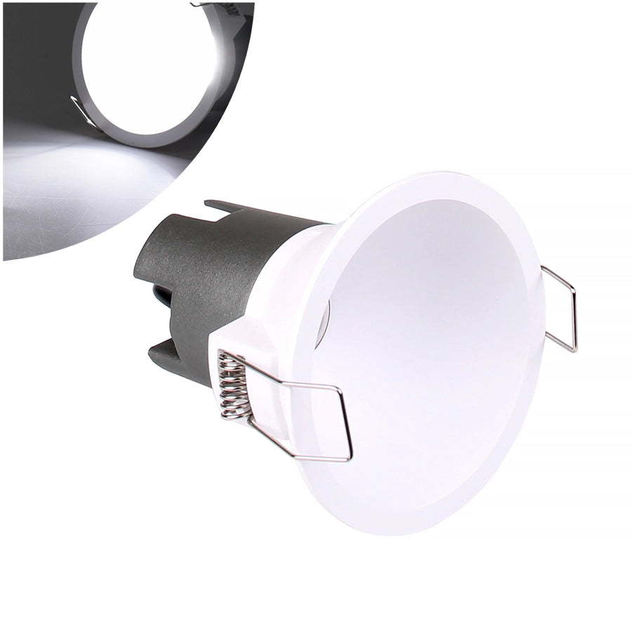 FARETTO LED DA INCASSO 5W ALTA LUMINOSITA' DESIGN MODERNO TONDO IN ALLUMINIO BIANCO - ILLUMINAZIONE EFFICIENTE PER INTERNI