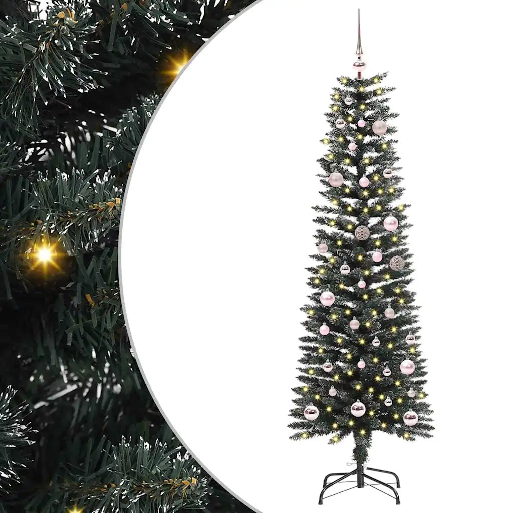 Albero di Natale | Decorazioni natalizie artificiale con 150 LED Verde 150 cm