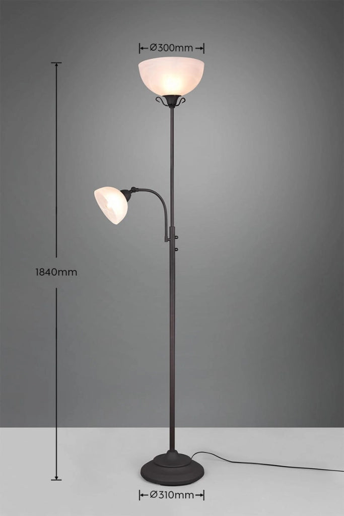 Lampada da terra COUNTRY ruggine metallo 184cm E14/E27