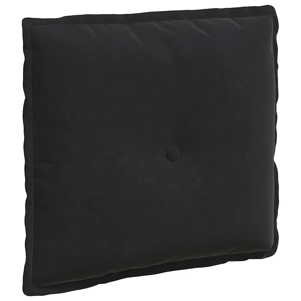Cuscino per Schiena Nero 50 x 45 cm Tessuto in Cords 42014638