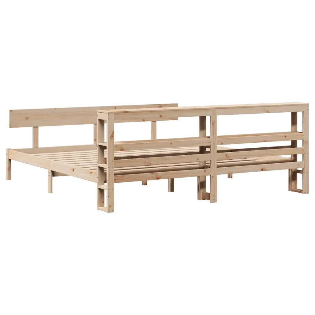 Letto matrimoniale | Letto per adulti | Letto senza Materasso 180x200 cm in Legno Massello di Pino