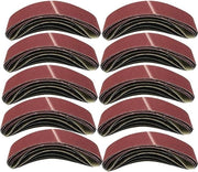 Set di Cinture per Spazzola - 10 Pack - 75mm x 457mm - Carta Spazzola - 400 Grana - Adatto per Spazzolare - Colore e Modello Utilizzabile.