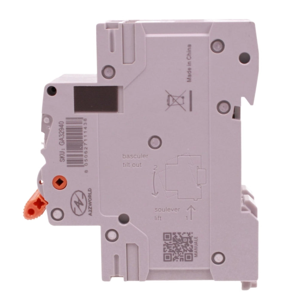 MCB Interruttore Magnetotermico Automatico Curva C 2P 2M 10000A AC 400V IP20 GYM9H, Accoppiabile Con Bobina di Sgancio GA01231 GA01232, Disponibili 25A 32A 40A 63A (C40A)